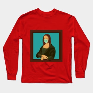 Mona Lisa with mask Long Sleeve T-Shirt